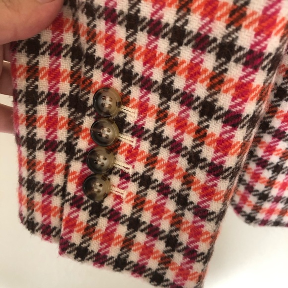 Talbots Colorful Houndstooth Blazer Size 10 - Picture 7 of 8